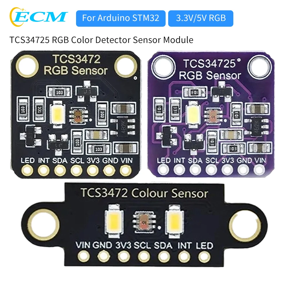 TCS34725 RGB Color Detector Sensor Module Color Sensor Recognition ...