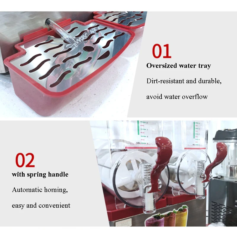 Slushie Machine Automatic Drink Dispenser Juicer Beverage Granizing Snow Smoothie Slush Maker for Business