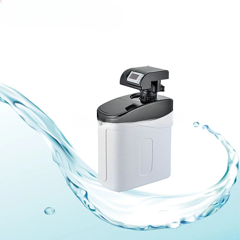 

Residential water softener system with softener valve