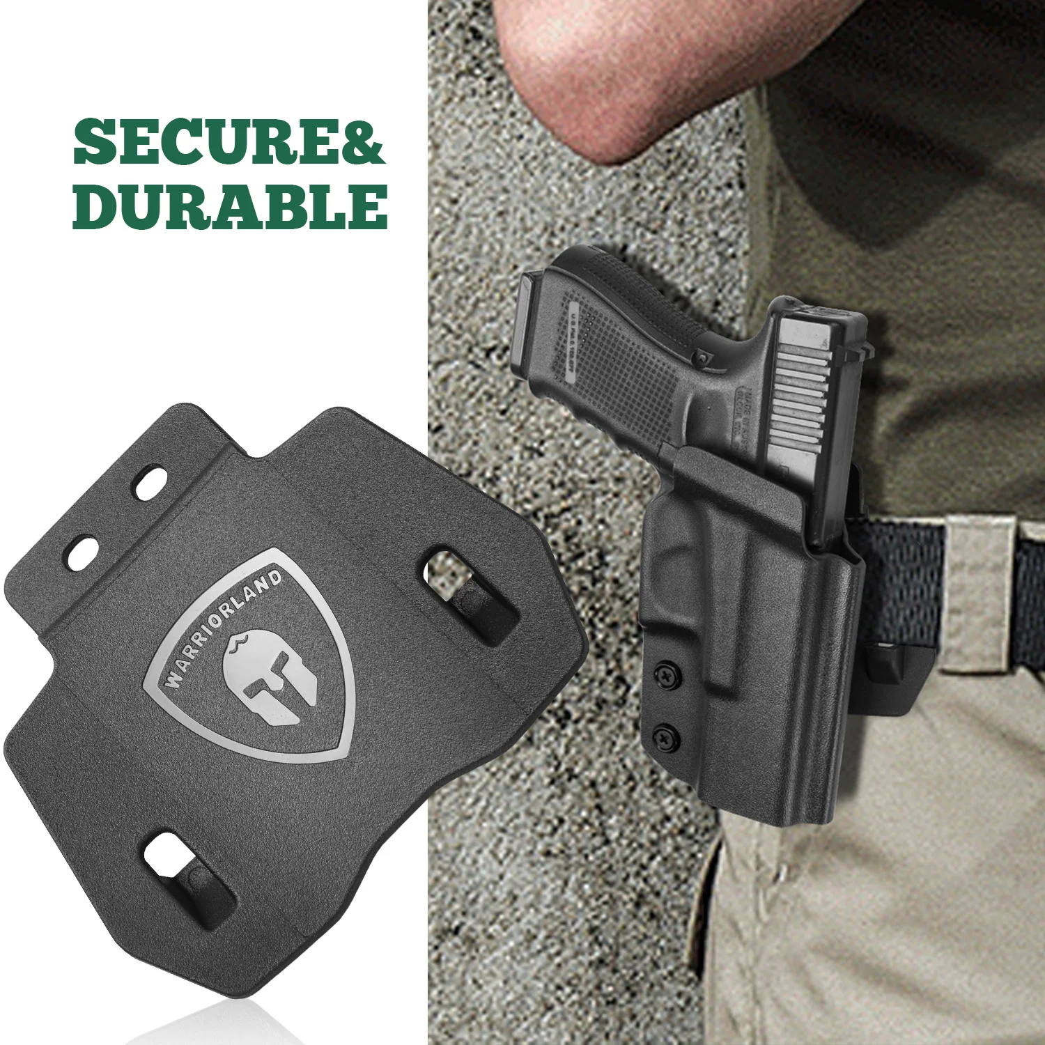 1.75'' Paddle for Holster OWB Holster Paddle Kit Outside Waistband Paddle for Holsters Paddle Kit with Metal Washers 3
