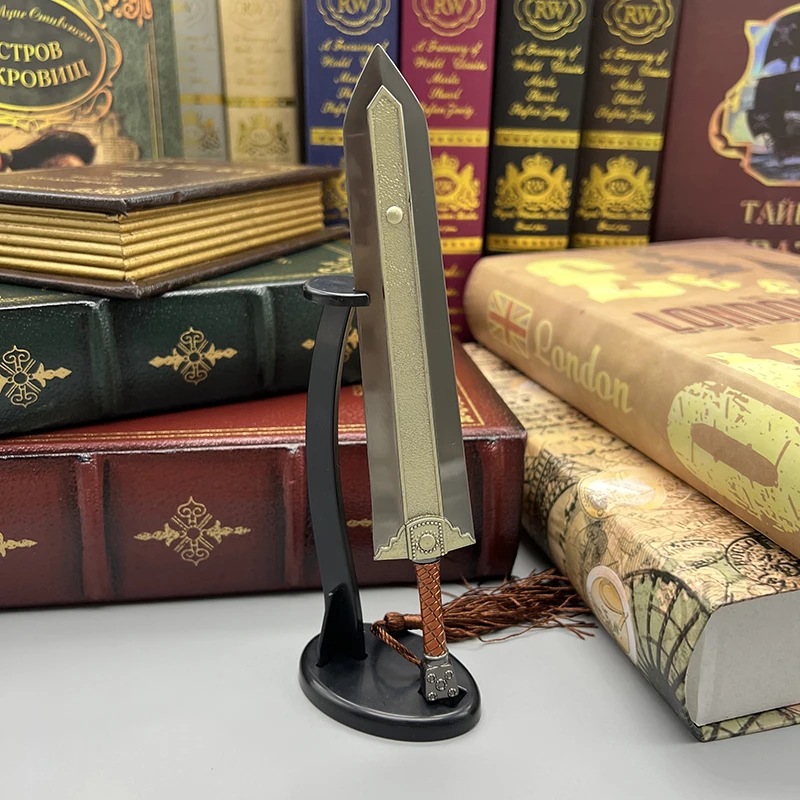 Darksteel Sword Ancient Chinese Full Metal Ornament Decoration 20cm