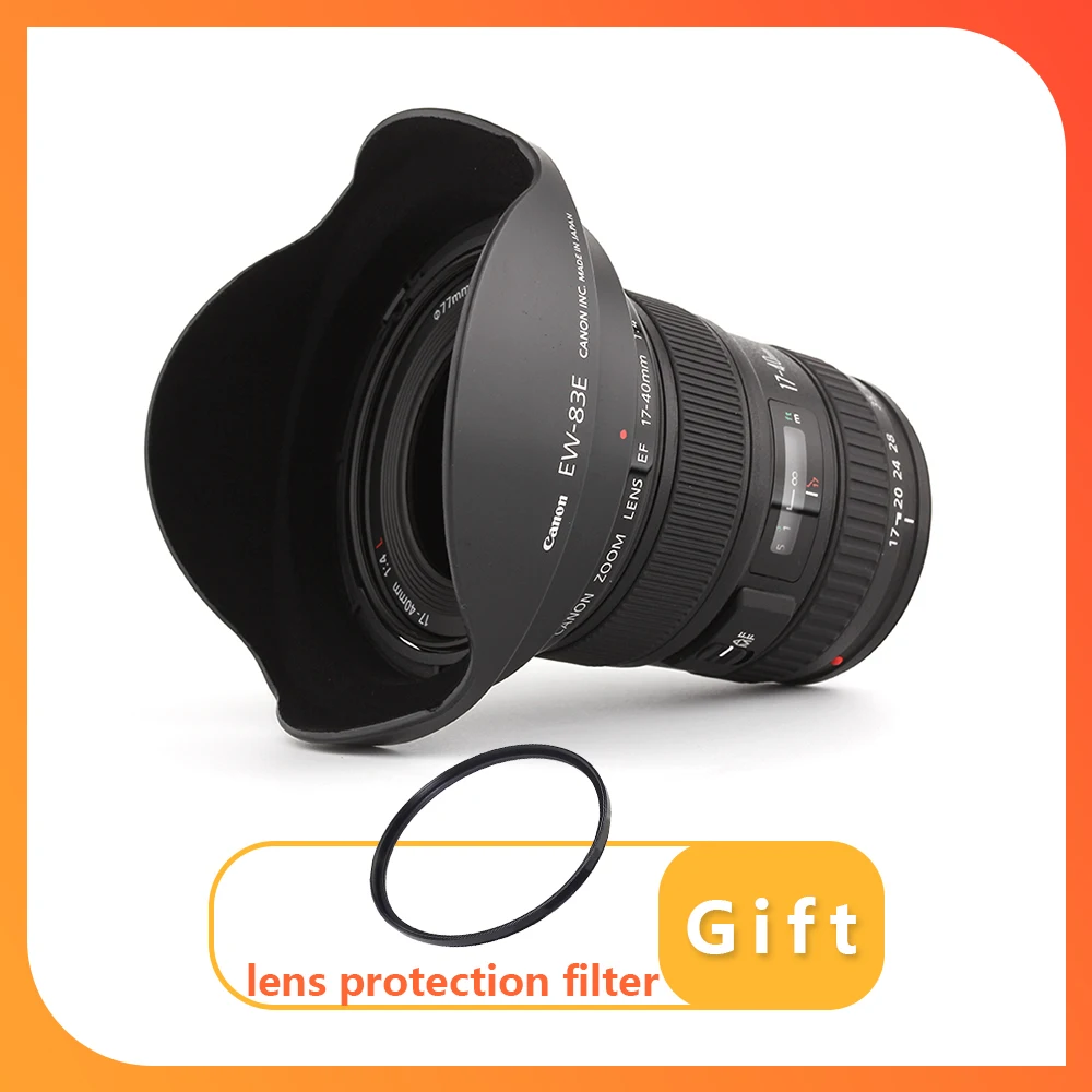 Obiettivo Canon Ef 17-40Mm F/4L Usm Per Fotocamera Canon Eos 5D Mark Iv 5 D3 6D Mark Ii 6D 7D 7 D2 90D 80D 77D 5 D2 Slr