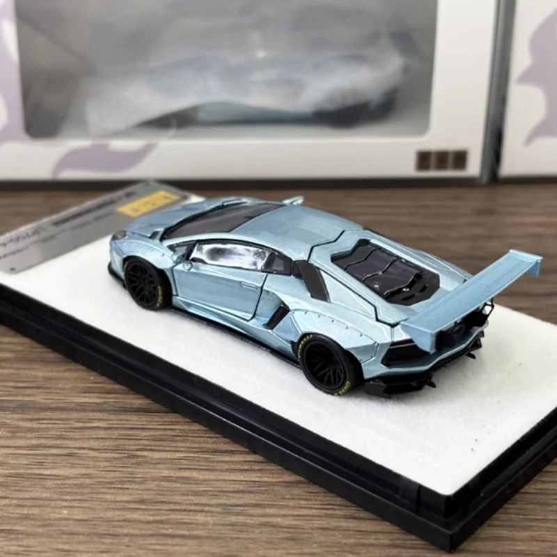 PGM 1:64 LBWK LP700-4 Ice Blue Color Diecast Fully-Opened Alloy
