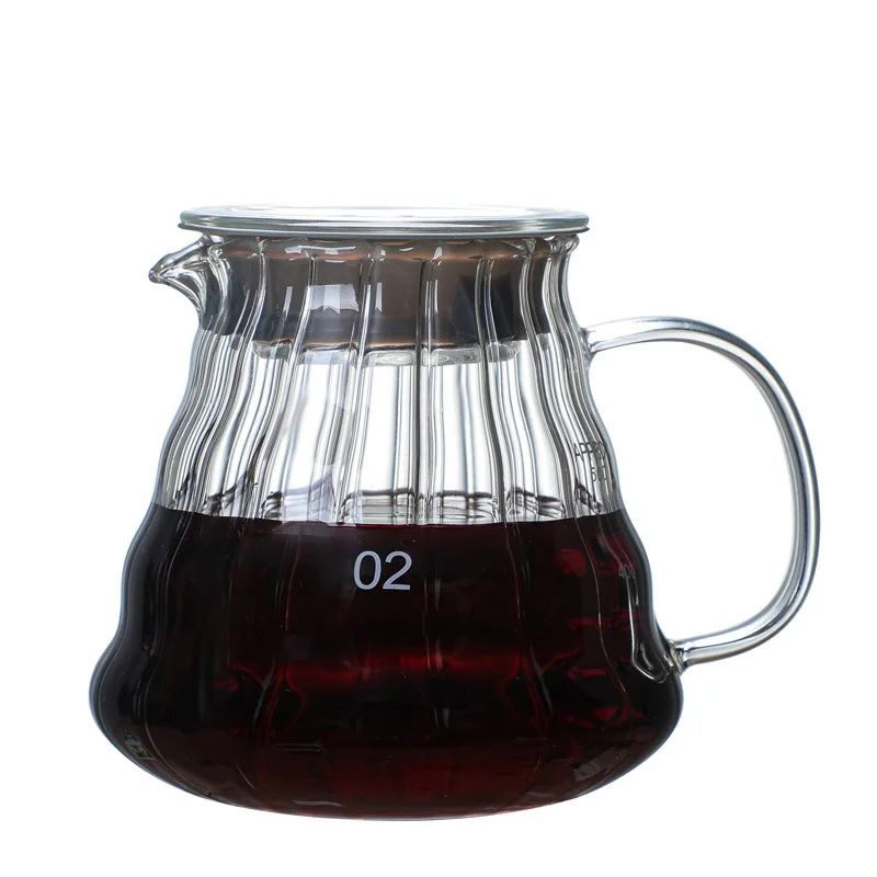 300ml/500ml/700ml Glass Hand-brewed Coffee Pot Cloud Pot Household Coffee Tool Reusable Heat Resistant Teapot coffee pot
