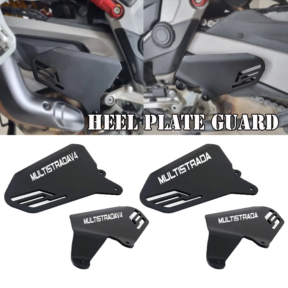 Multistrada V4 Per Ducati Multistrada V4 Pikes Peak Cnc Heel Guard Rearset Plate Guard Cover 2022 2023 Accessori Moto