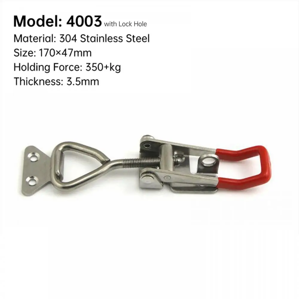 Description Picture 5 of itemStainless Steel/Iron Galvanized Adjustable Toggle Clamp Catch Locking Door Bolt Type Pull Action Latch Hand Woodworking Tool