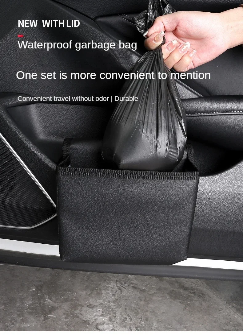 Car Trash Can – Foldable Car Storage Box & Seat Back Organizer Bag