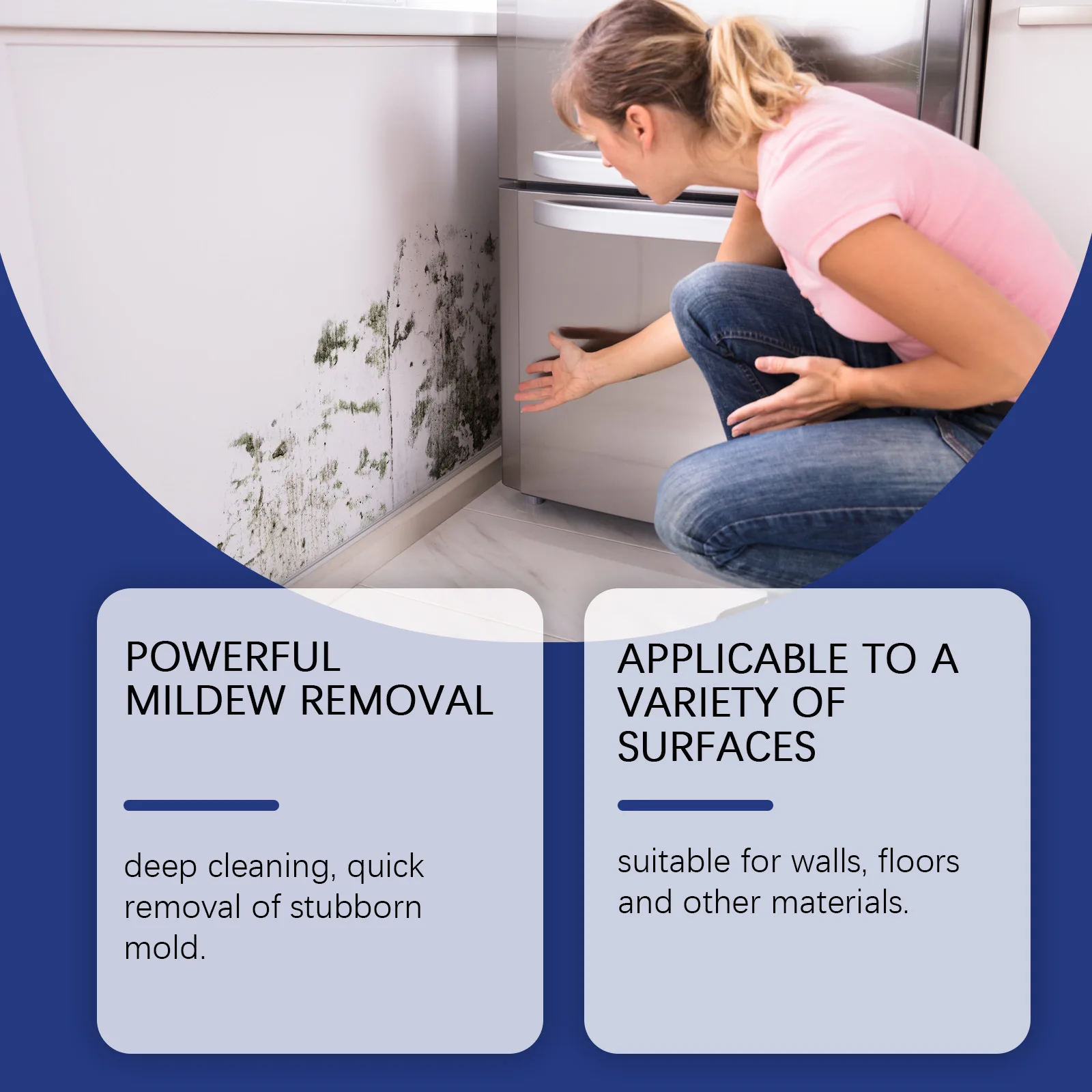 Description Picture 6 of itemMold Remover Spray Furniture Tile Wall Stains Mildews Eliminating Damp Antibacterial Deodorizing Bathroom Kitchen Mould Removing