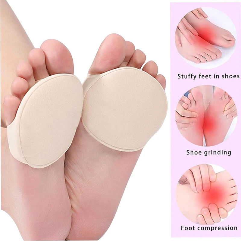 Honeycomb fabric metatarsal pad 2pcs invisible sock pad reusable soft foot pad prevent pain and discomfort