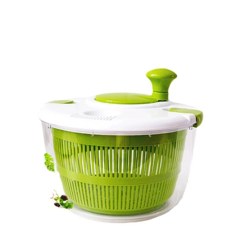 Household Manual Vegetable Dehydrator Large Salad Spinner Fruit Lettuce Drain Basket Dryer Kitchen Washing Tools Home Gadget