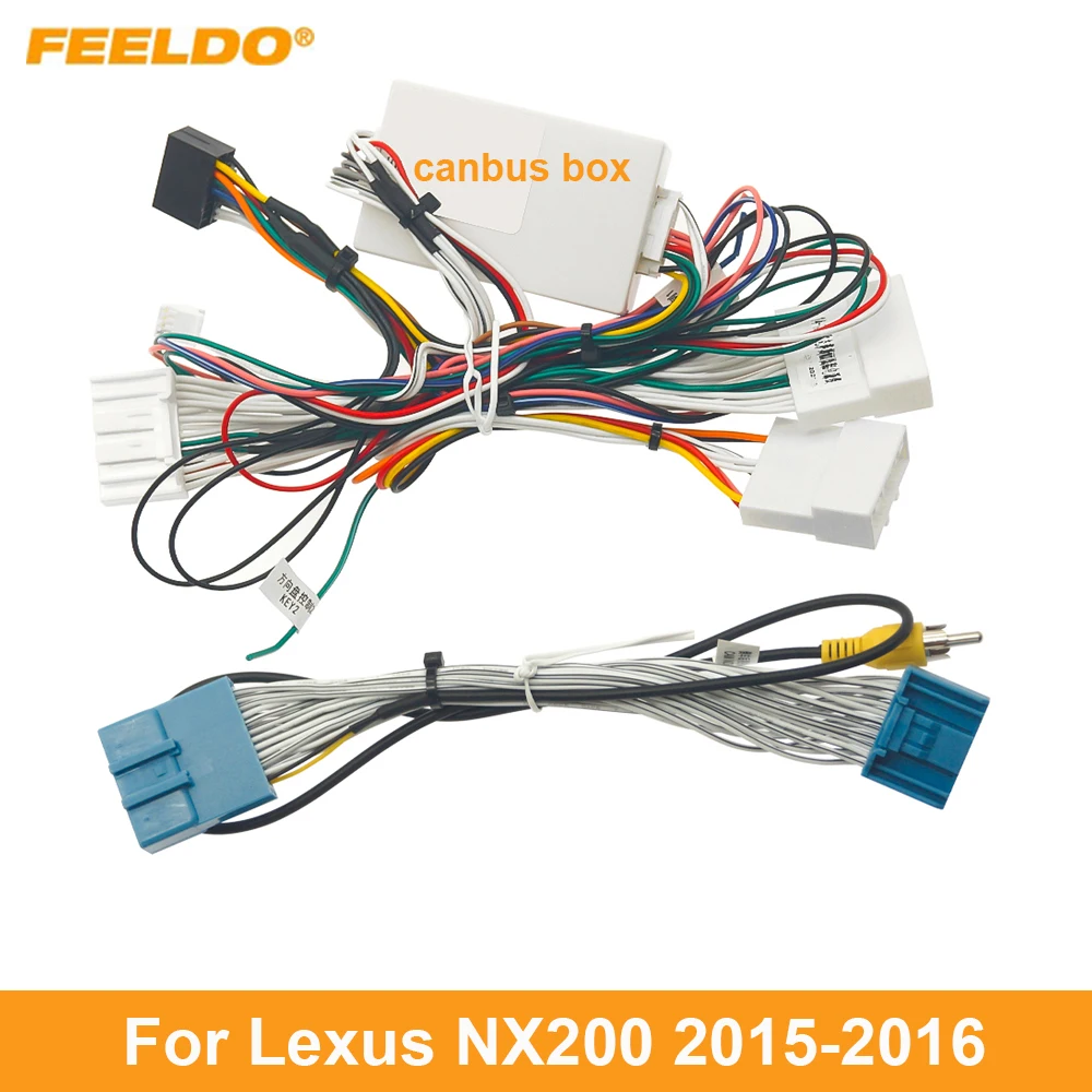 

FEELDO Car 16pin Power Cord Wiring Harness Adapter With Canbus For Lexus NX200 2015-2016 Installation Head Unit