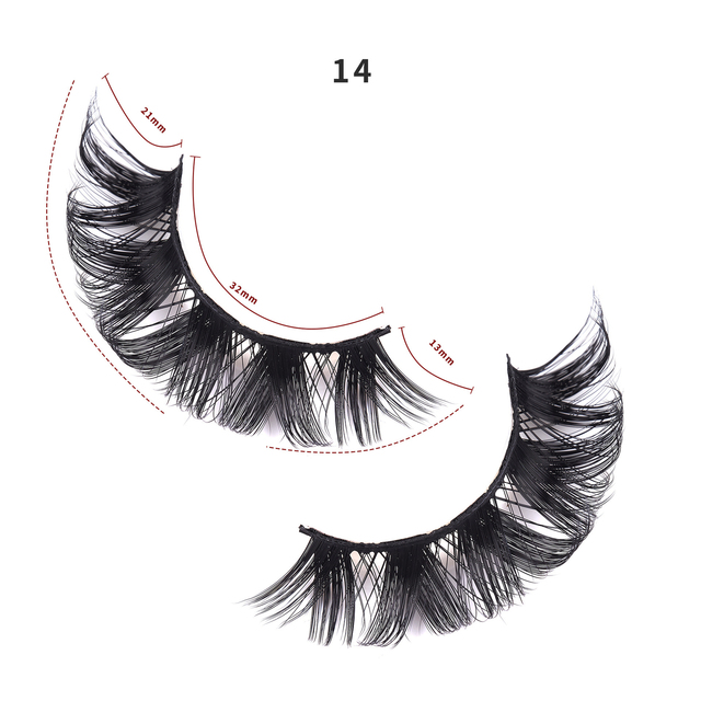 Curl 5 Pairs False Eyelashes Russian volumes 3D Fluffy Mink Lashes Reusable Fake Lashes russian lashes extensions faux cils
