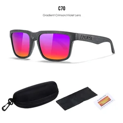 Polarized Unisex Fashion Sunglasses with Red Mirror Lens - Trendy Outdoor Eyewear (With Black Zipperbox)