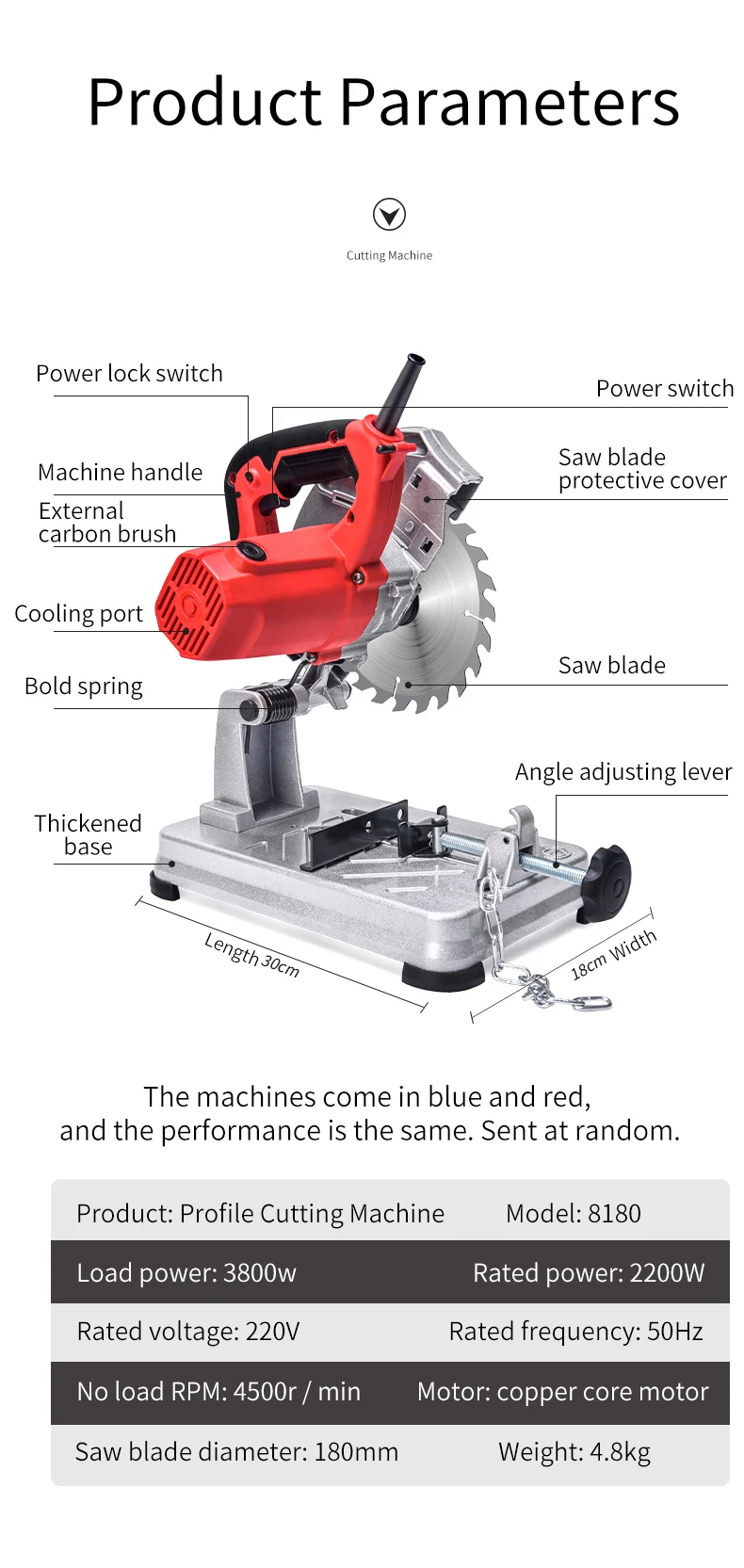 Electric Miter Saw Table Cutting Machine Aluminum Angle Cutter For Cutting Metal