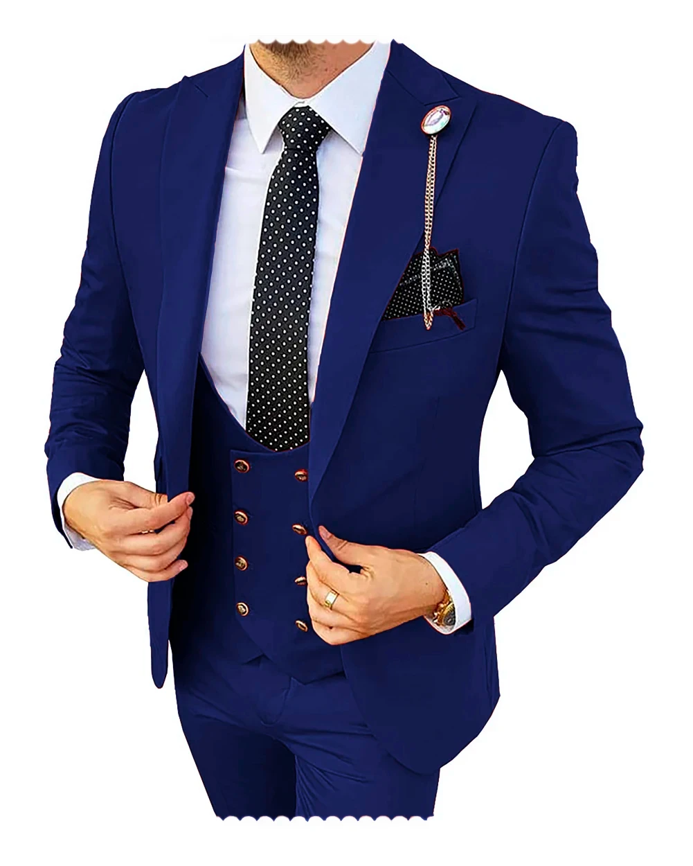 

Men's Formal Suits High Quality 3 Piece Set Male Slim Fit Business Blazer Groom Wedding Prom Party Jacket Pants Vest Custom Made