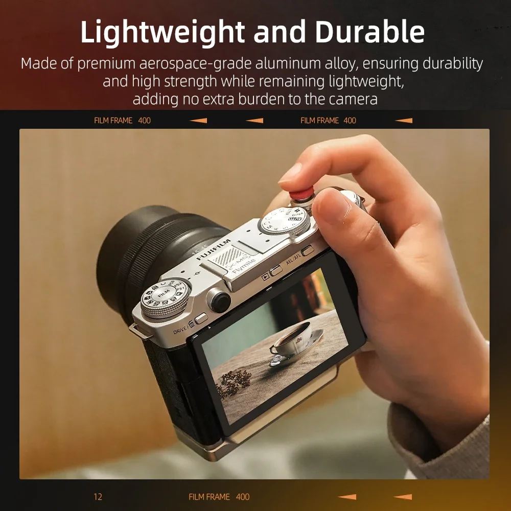 Flymile X-M5 Thumb Grip Aluminum Alloy for FUJIFILM X-M5 Camera Hot Shoe Rest Support Holder