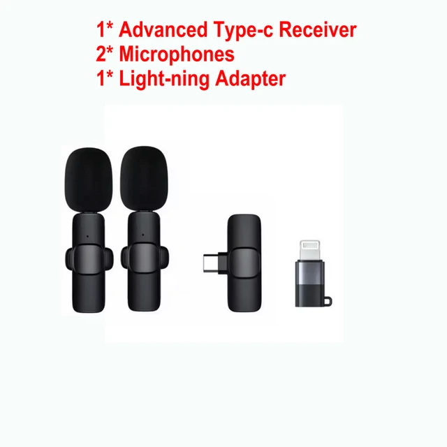 Wireless Lavalier Microphone Broadcast Lapel Microphones Set Short Video Recording Chargeable Handheld Microphone Live Streaming K8PD4