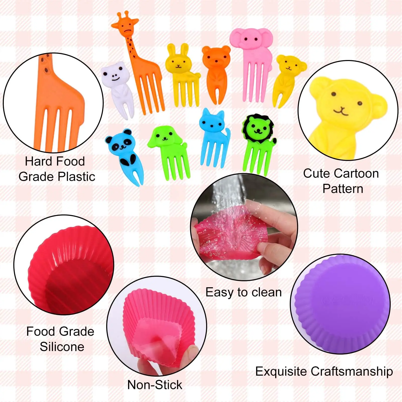 Food Picks Fruit Forks 30 Pcs for School Kids