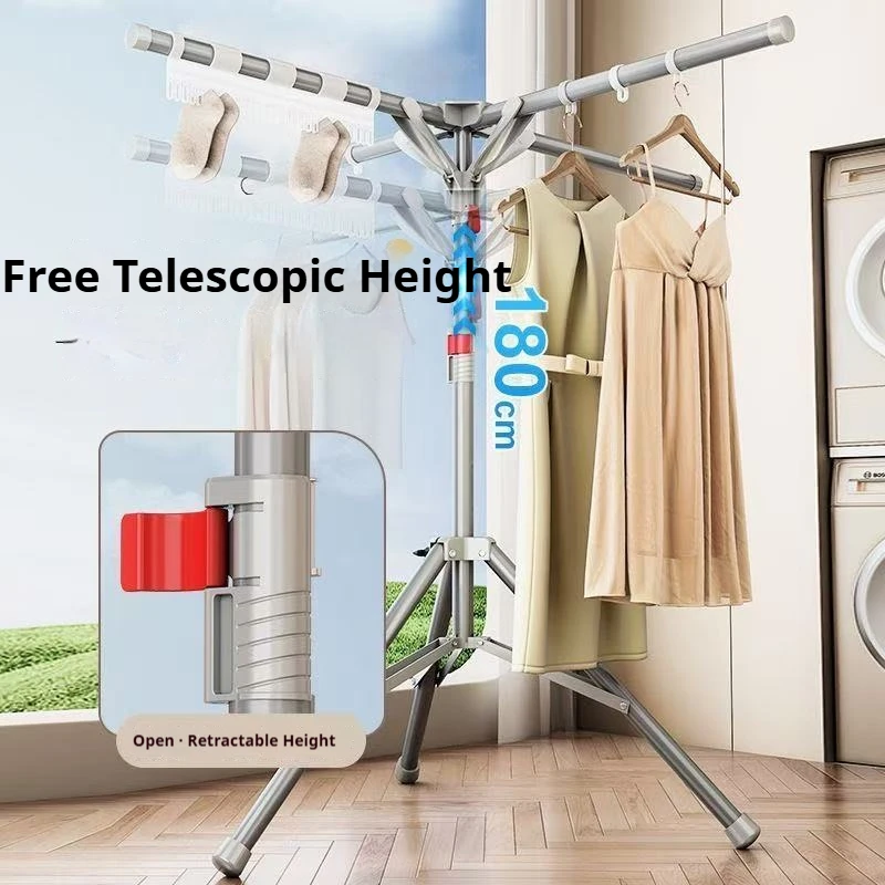 Laundry Room Standing Clothes Airer Foldable Clothes Drying Rack