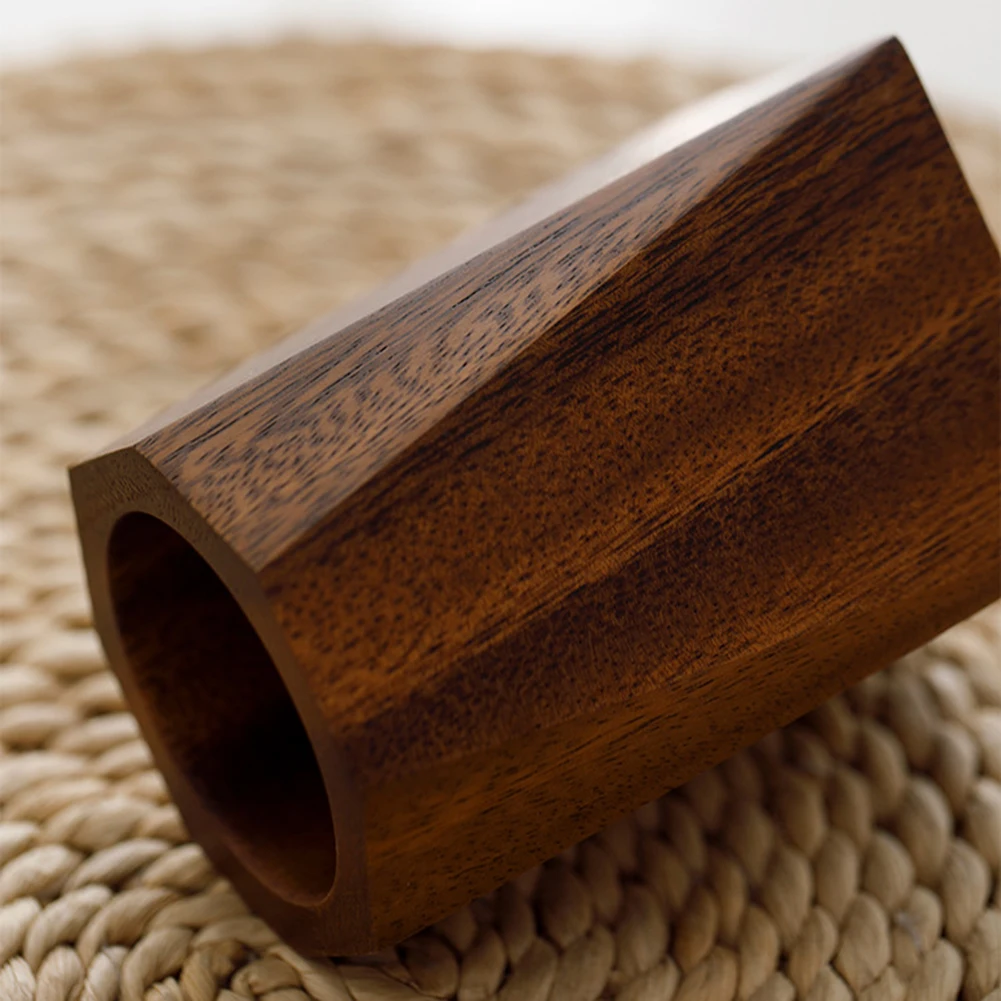 Vintage Walnut Wood Desktop Organizer and Pen Holder