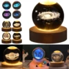 RGB Crystal Ball Night Light Table Lamp 3D Moon Planet Galaxy Decor for Home Table Lamp Party Toys for Kids Adult Xmas Gifts 1