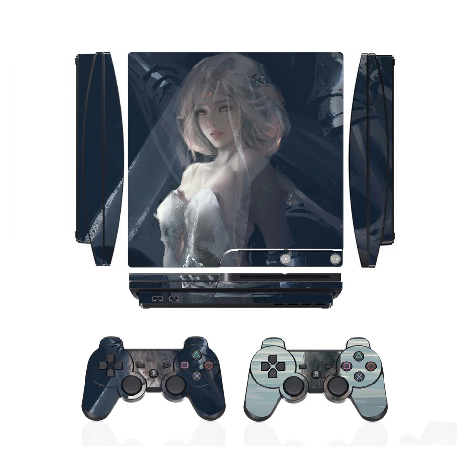 Skin Autocollant Bleu Under Control Pour PlayStation 3 Slim – Neuf