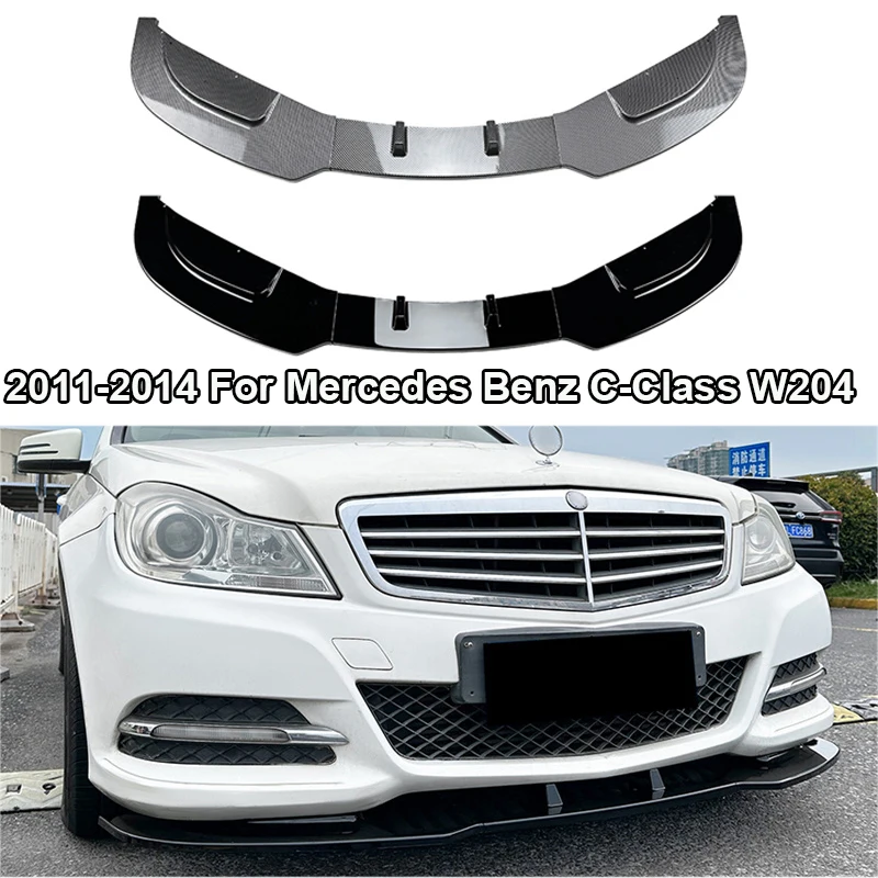 

2011-2014 для Mercedes Benz C-Class W204 блеск нижний передний бампер для автомобиля разветвитель для губ Диффузор комплекты кузова защита Бампера