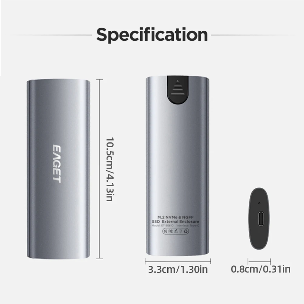 M.2 듀얼 프로토콜 NVME/NGFF SATA 외장 SSD 어댑터(SATA 및 NVME)