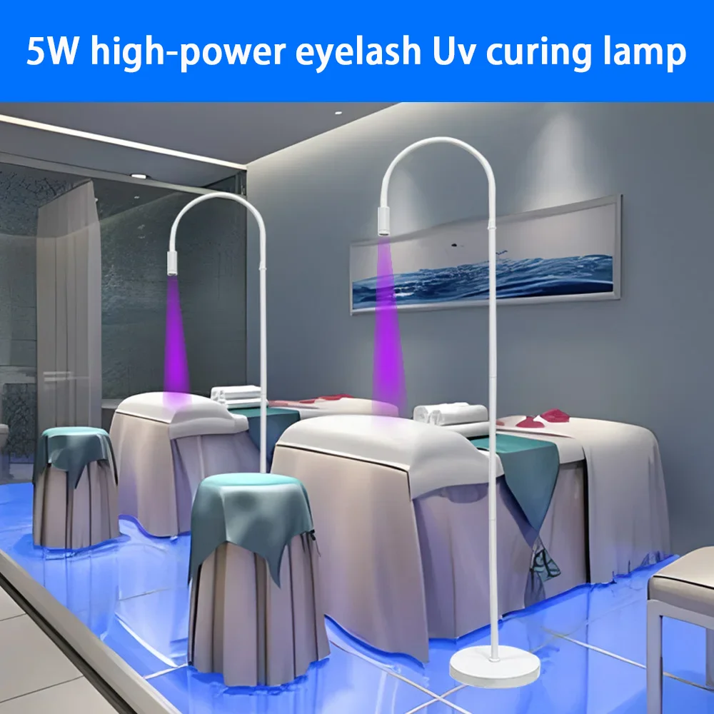 고출력 UV 자외선 LED 무소음 조명, 미용 속눈썹 인조 속눈썹 접목, 무소음 발 UV 플로어 램프, 5W