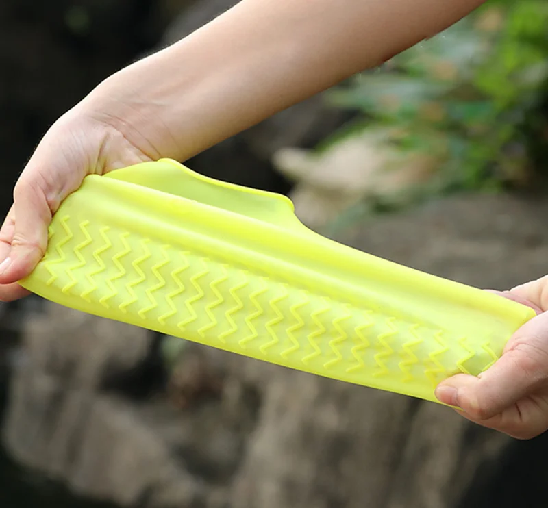 Silikon wasserdichte Schuhabdeckungen S/M/L, wiederverwendbare Nicht-Schlupf-Regenschuhabdeckungen, OverShoes Gummi-Regenstiefel für Regentag im Freien – Detail 5