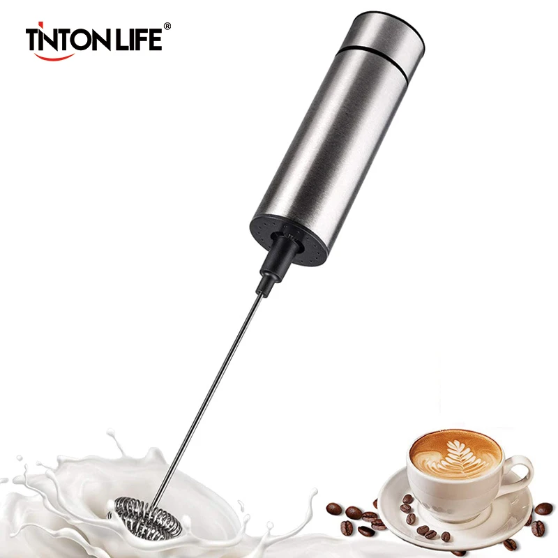 TINTON LIFE Electric Milk Frother Kitchen Drink Foamer Mixer Stirrer Coffee Cappuccino Creamer Whisk Frothy Blend Egg Beater