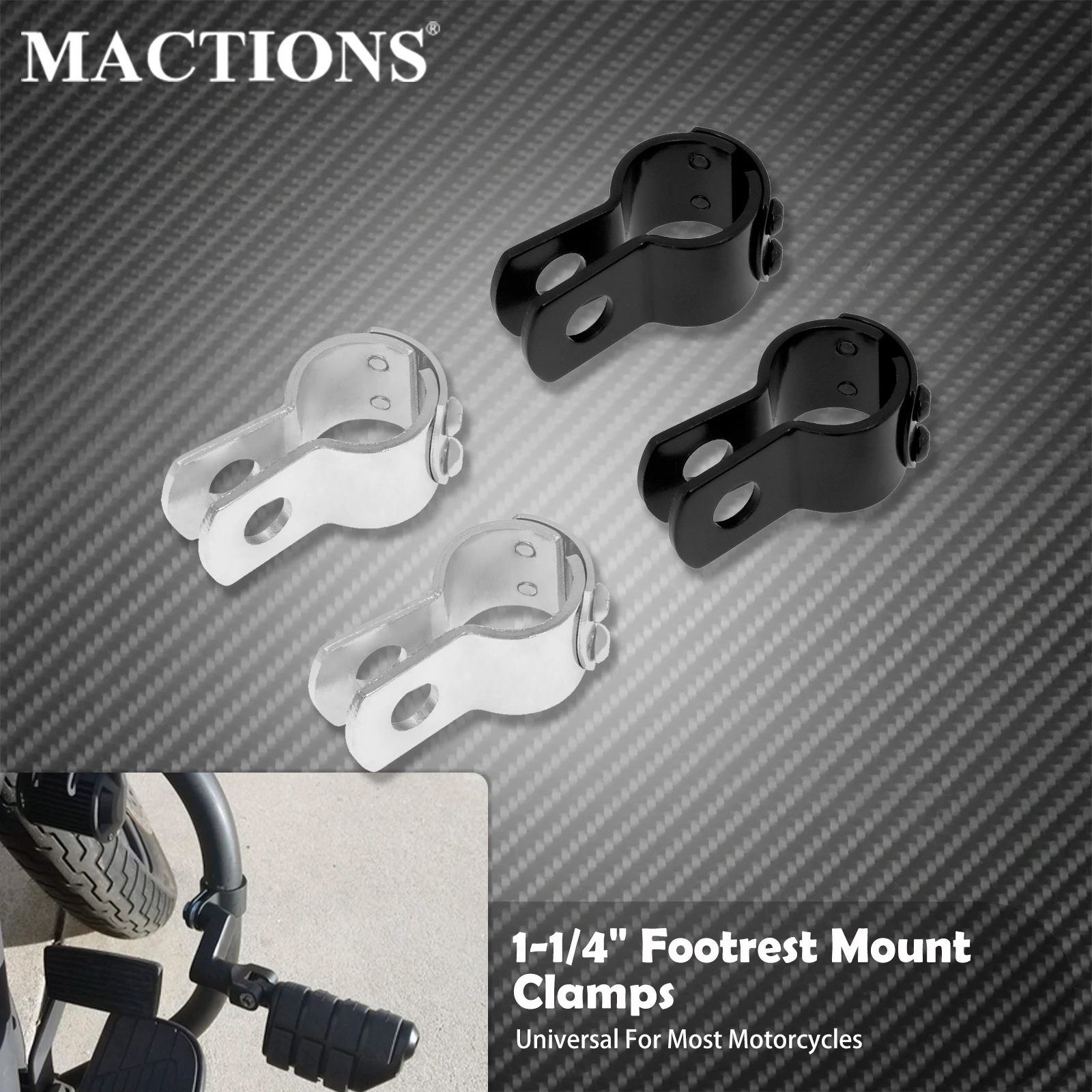 Motorcycle 32mm Engine Guard Foot Pegs Mount Clamps For Harley Sportster Softail Touring 1-1/4" Highway Footrest Mount Clamps