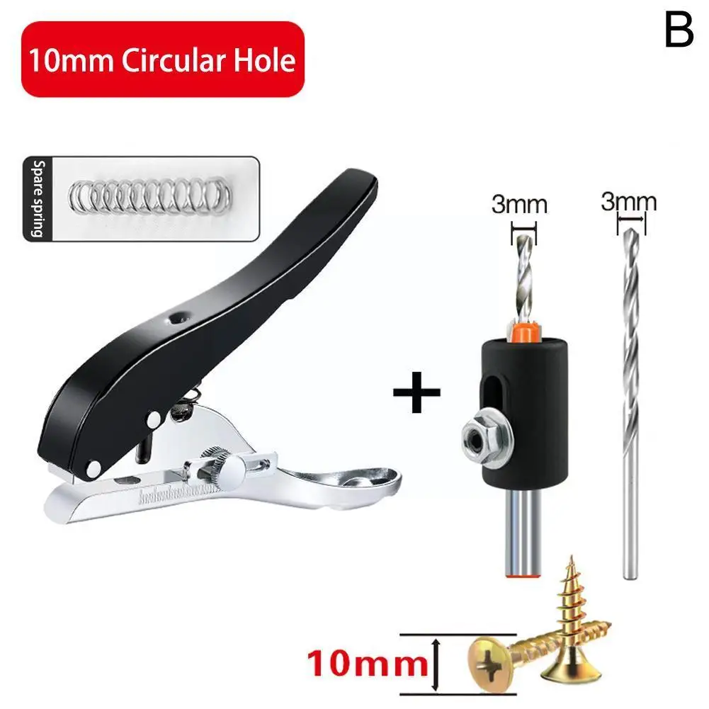 

Screw Covers Hole Punch 8/10mm Aperture Round Punch Card Pliers Credit Corner Tools Round Paper Paper Photo Puncher Plier C L5F0