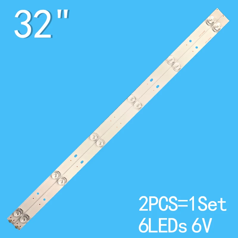 Universal light strip 32 inch 6 lamp square lens 600mm * 17mm-6v 80pcs original for konka kdl32mt626u 35019055 35019056 light bar 32 inch backlight lamp led strip 6v