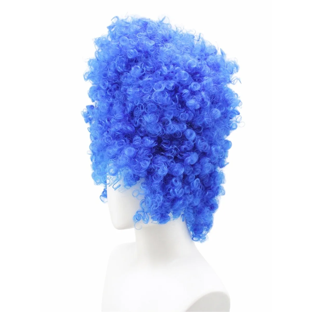 Parrucca sintetica riccia lunga blu brillante, ispirata a Marge Simpson per Halloween, cosplay e feste a tema. - immagine 5