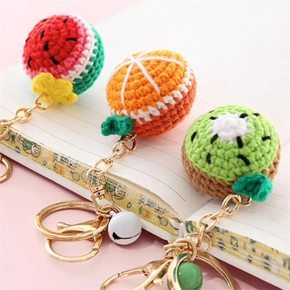 Lemon Donut Fruit Keychain Crocheted Watermelon Knitting Car Keychain Hand-woven Wool Knitted Keyring Car Key Holder 4 Sab476554f155439aae6a88483e3c9005f