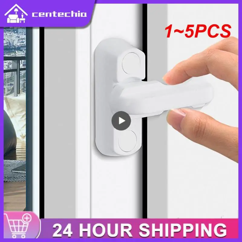 1~5PCS Aluminum Alloy Child Safe Security Window Door Sash Lock Safety Lever Handle Sweep T-lock Security Door Replacement