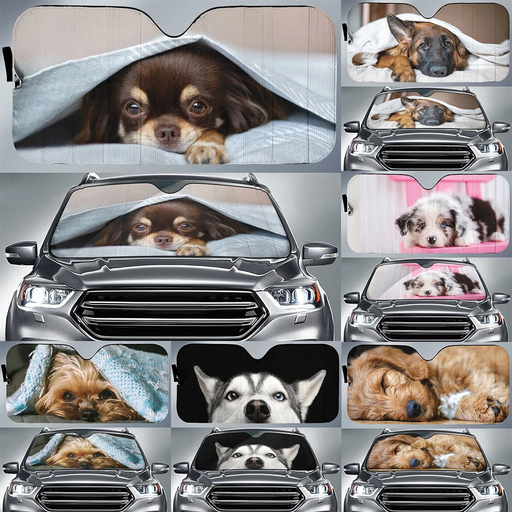 

Yorkshire Terrier Car Sunshade Custom Cute Car Windshield Accessories Car Sunshades Heat Resistant, UV Resistant