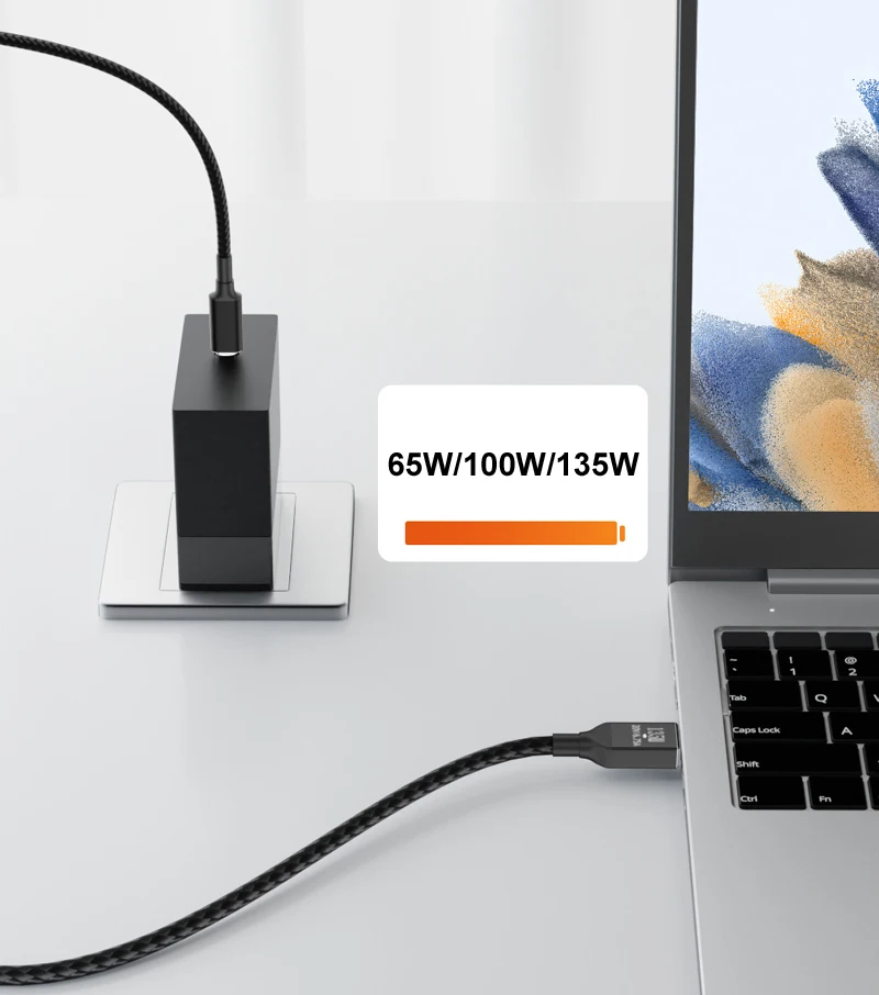 PD 135W 100W 65W 20V/6.75A/5A/3.25A USB C TO Square 11x4.5mm Charger Power Cable Adapter For Lenovo Laptop ThinkPad Legion Y9000