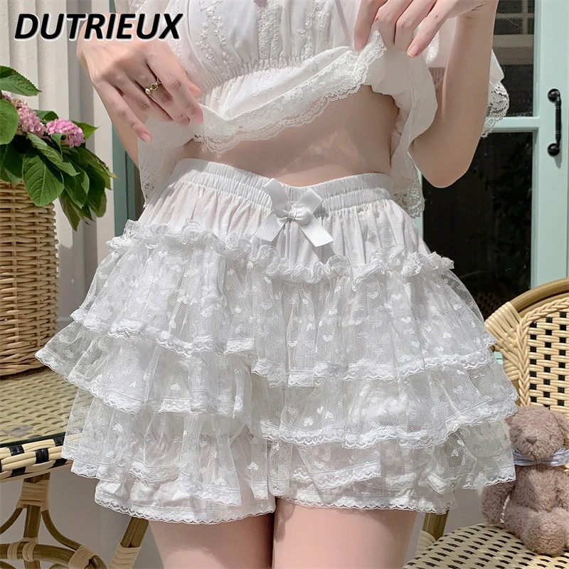 

Sweet Girl Base Pumpkin Pants Pettiskirt Lolita Versatile JK Cotton Anti-Exposure Japanese Floral Elastic Waist Bloomers Shorts