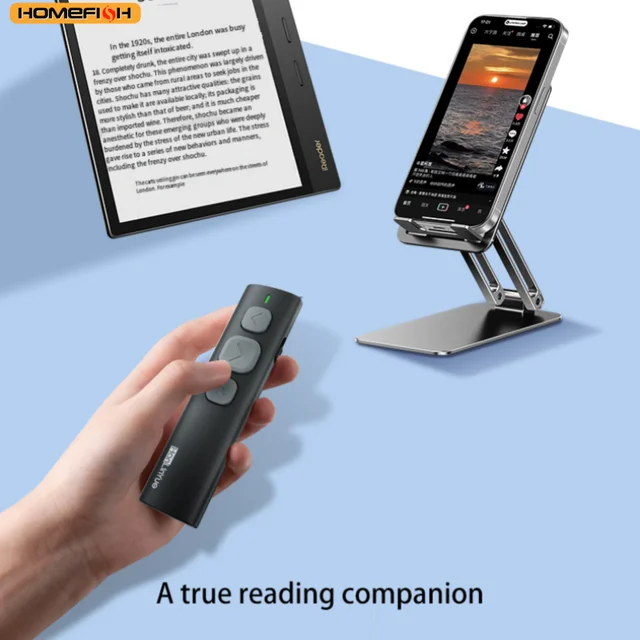 BT Page Turner, e-book reader, smartphone Bluetooth remote control, support for sliding short videos, Android/iOS mobile phones