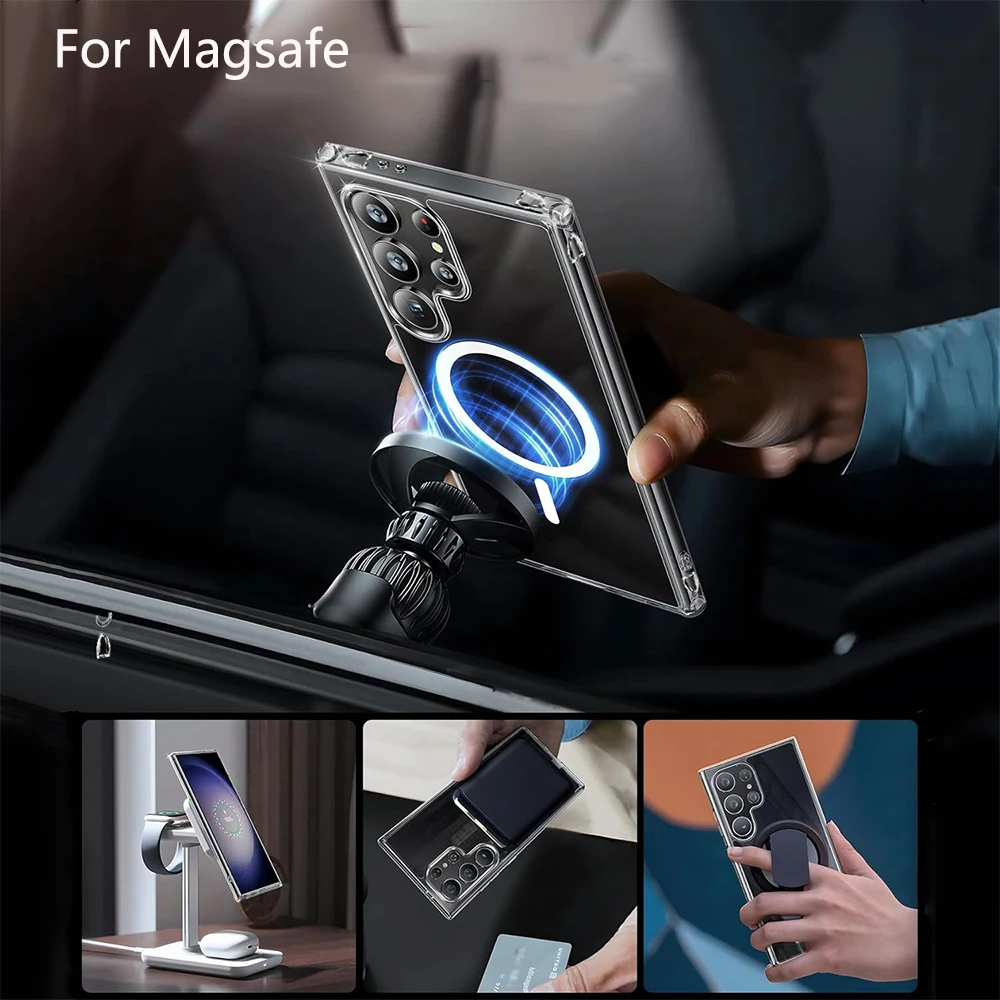 Magnetic Attraction Clear Case with MagSafe Magnet Cover
