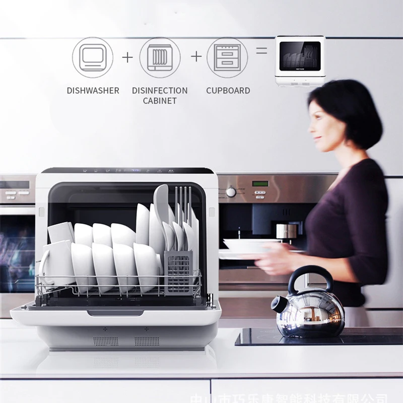 Portable Countertop Dishwasher Fruit & Vegetable Cleaning with Basket