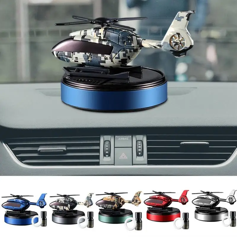 

Solar Car Air Freshener Helicopter Fragrance Auto Flavoring Supplies Powered By The Sun Propeller Rotating Perfume Diffuser