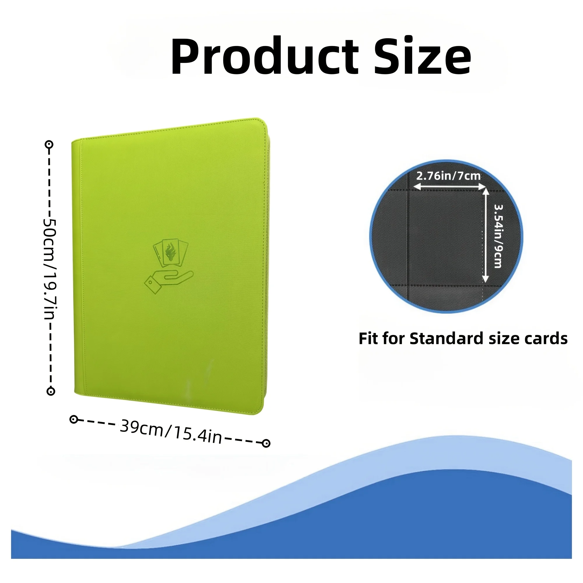 Trading Card Binder Card Album 16 Pocket Card Binder 1000+ Premium Zip Trading Card Binder Double Sided Pocket Binder Album Ringless Folder for MT