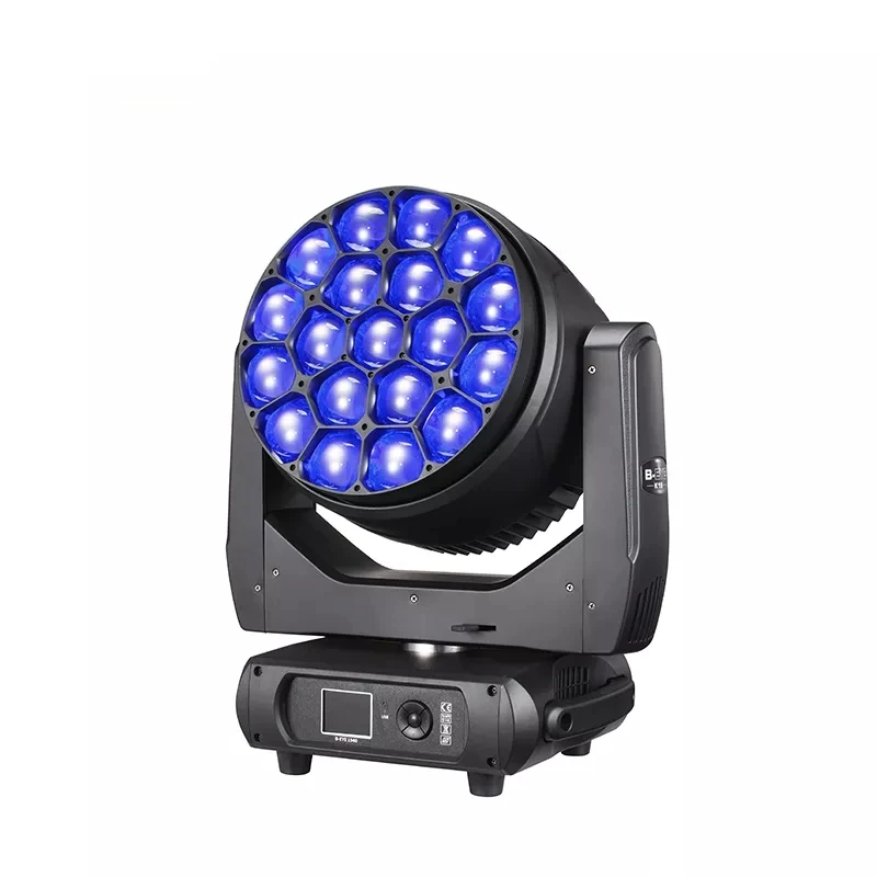 

4pcs pixel control Smart Zoom LED Moving Head Lighting 19x40W RGBW 4 in 1 19x40w bee eye moving head led beam lights