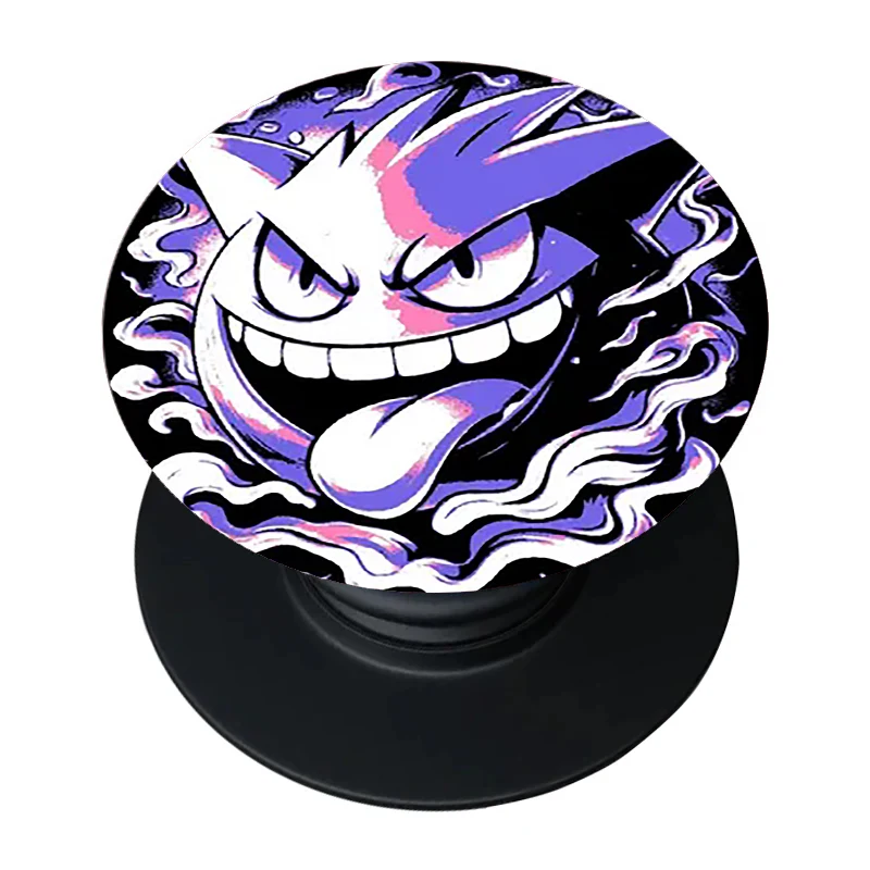 Gengar Popping Black Phone Socket Grip and Stand Holder - Popular Universal Mobile Accessory