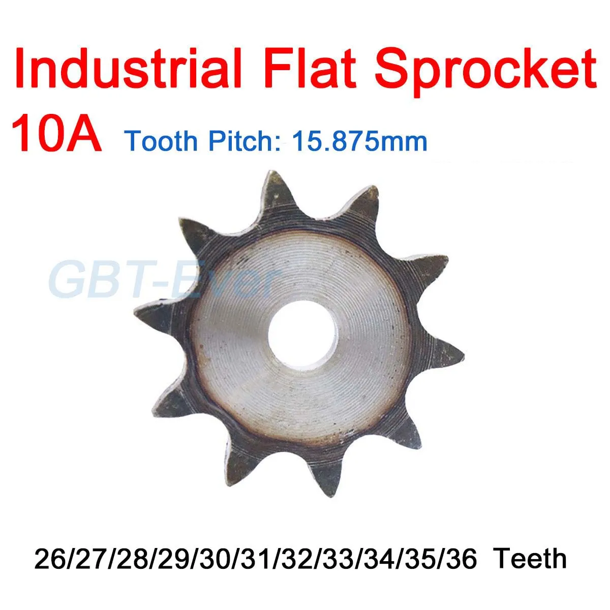 

1Pcs 10A 26-36 Teeth Chain Drive Flat Sprocket Carbon Steel Roller Chain Gear Tooth Pitch 15.875mm Industrial Sprocket Wheel