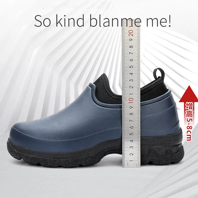 STRONGSHEN Men Kitchen Shoes Outdoor Platform Chef Shoes Water proof OilProof Restaurant Work Shoe Non-slip Fishing Shoes Unisex 3