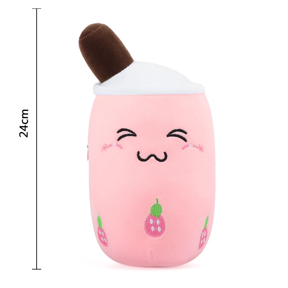 Cute Pearl Milk Tea Plush Pillow Toy - Creative and Fun Decoration